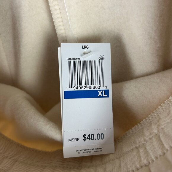 LRG Jogger Sweatpants XL Cream Tan NWT Tapered Pocket Drawstring Streetwear - Picture 7 of 9